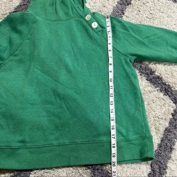 J. Crew Wide button-collar pullover sweatshirt in cloudspun fleece - Picture 6 of 12